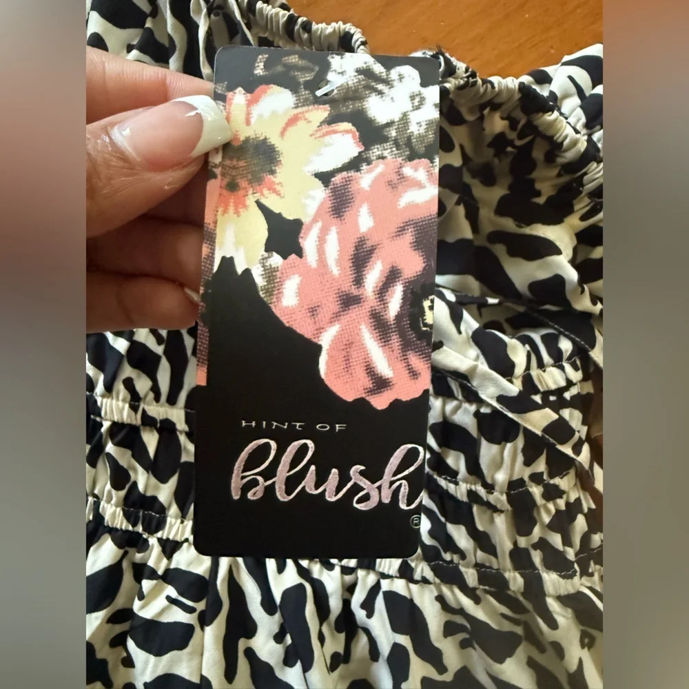 Short Sleeved Ruffle Animal Print Mini Dress - Picture 5 of 5